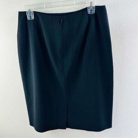 Brooks Brothers 346 Black Wool Blend Lined Pencil Skirt Size 10 - Picture 2 of 3